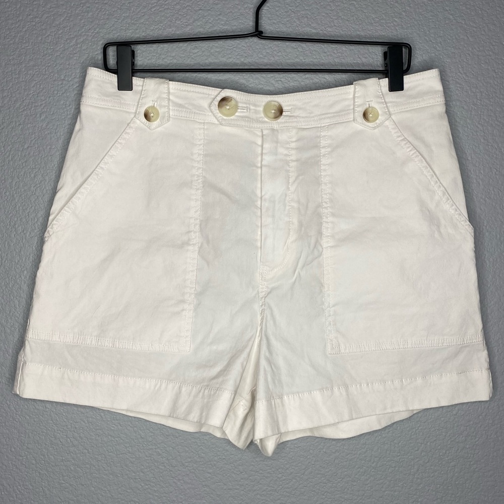 Maeve High Waisted Button Front Shorts